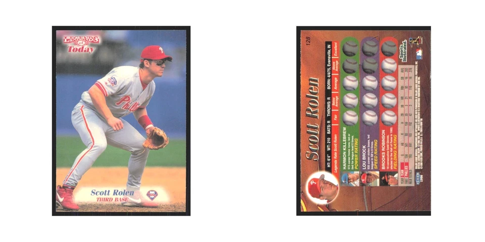 1998 Fleer Legends Of Today Scott Rolen Phillies #128 - Image 3 of 3