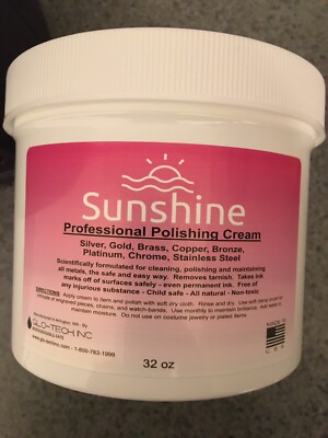 32oz Sunshine Metal Polish! Removes Tarnish From Silver, Copper, Brass! Etc.