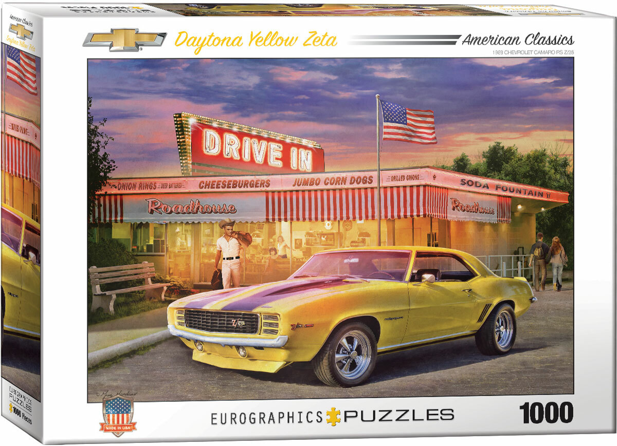 Eurographics Puzzles Daytona Yellow Zeta 6000-0986 1000 Pieces New