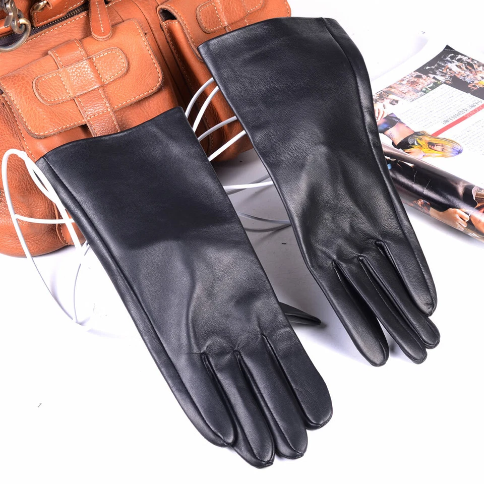 Novas Luvas Longas Masculinas de Couro Real Personalizáveis Motocicleta Inverno Quente GAUNTLET - Imagem 3 de 4