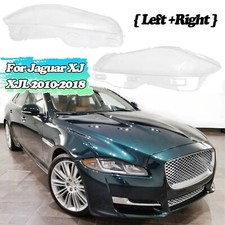 Left+Right Clear Headlight Headlamp Lens Replacement For Jaguar XJ 2010-2019