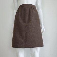 Vintage 70's Brown Wool Pencil Skirt