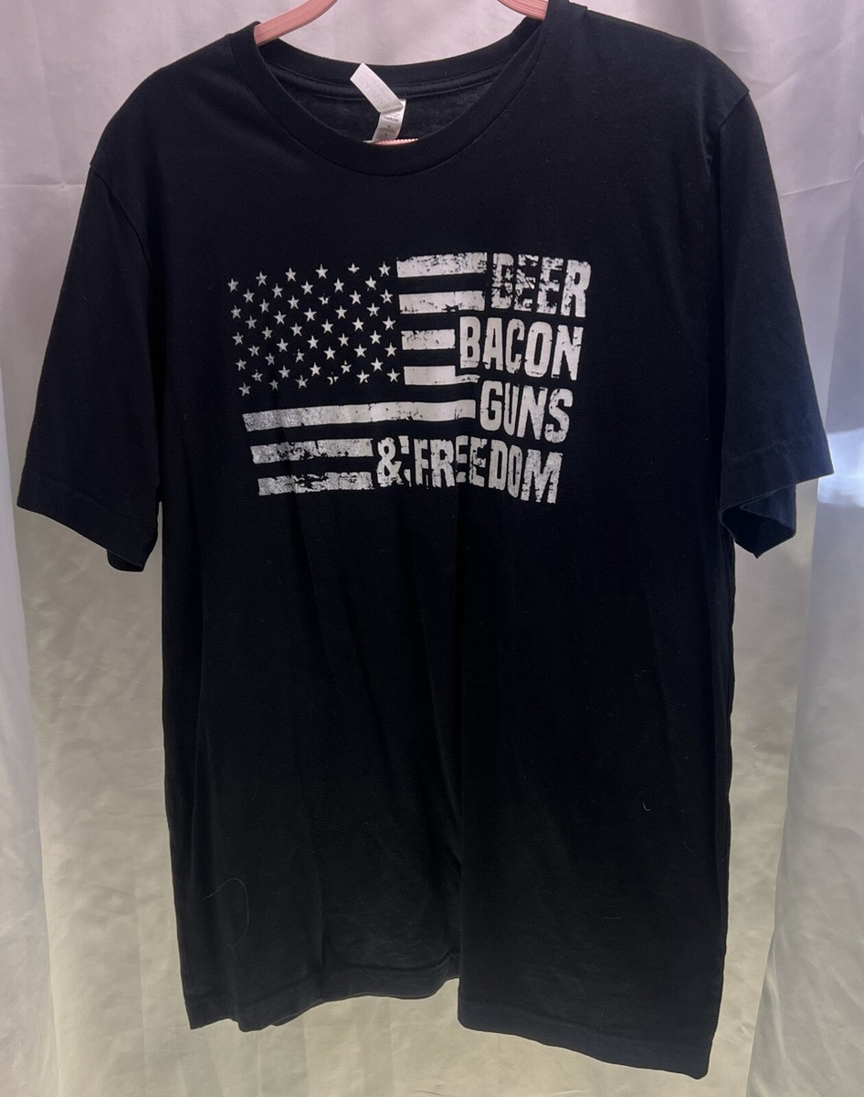 I Love Guns And Bacon American Flag Freedom T Shirt I Love Guns And Bacon American Flag Freedom T Shirt