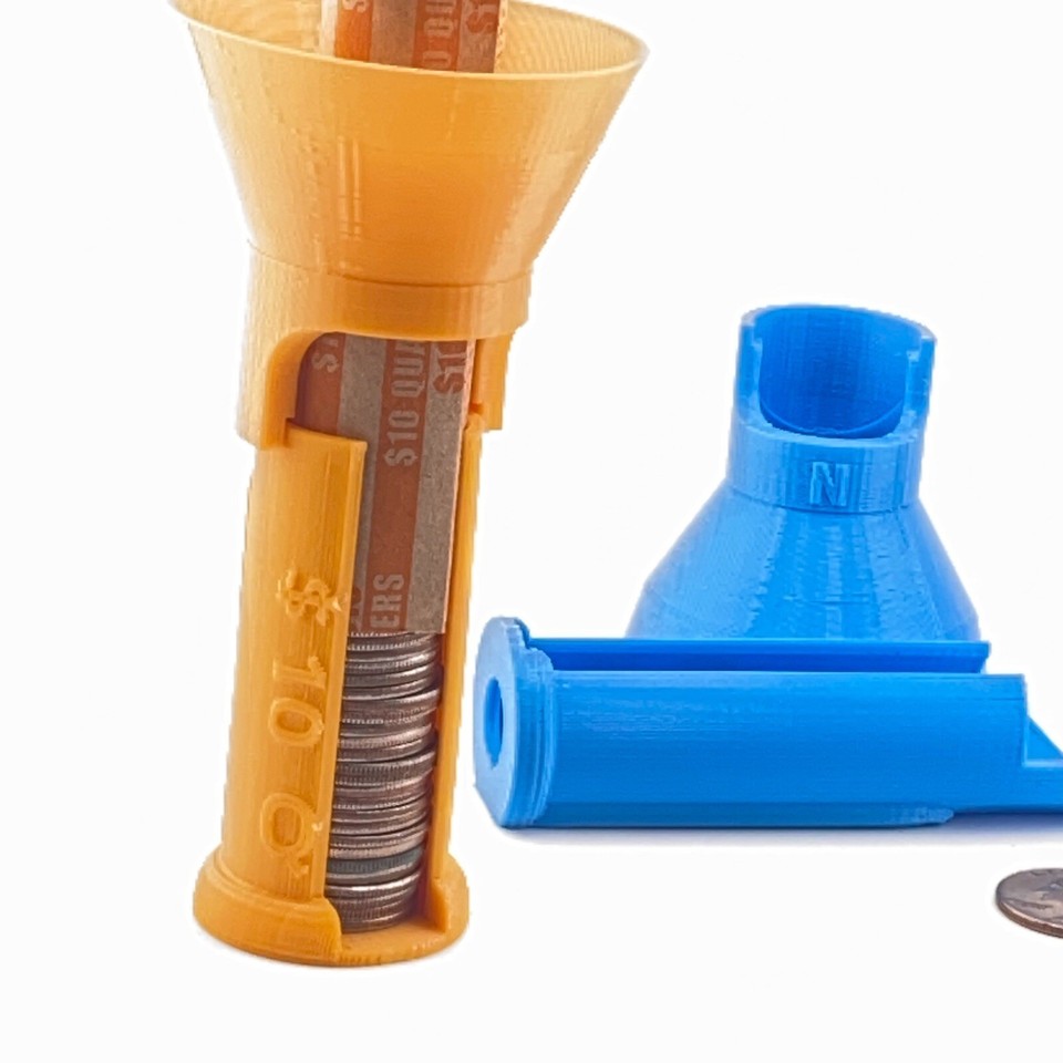 Coin Sorter Kit Bank Change Tubes 200 Wrap Pennies Quarters Nickels ...