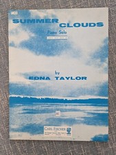 Summer Clouds Elementary Piano Solo by Edna Taylor 1962