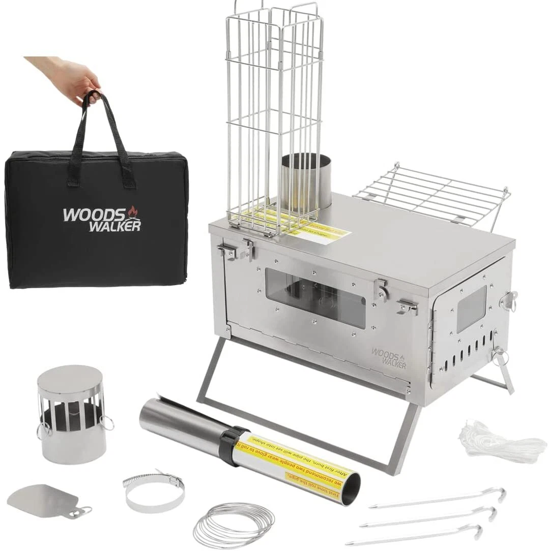 Woods Walker Titanium hot Tent wood Stove folding Wood ultra-light UK new |  eBay