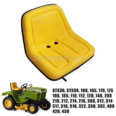 SOILLAR Lawn Mower Garden Tractor Seat Yellow For John Deere 318 322 330 332 400 420 430