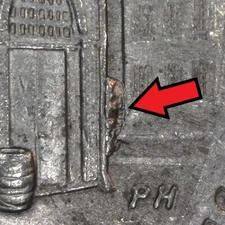 2016-P Harpers Ferry Building Die Chip Error/Variety Cir Washington ATB Quarter