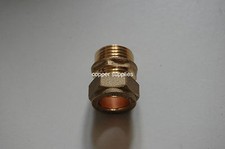 15MM COMPRESSION X 1/2 INCH BSP MALE IRON ADAPTOR/COUPLER/BRASS FITTING/PLUMBING