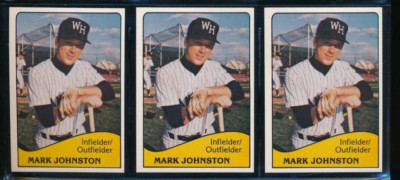 lot (3) 1979 TCMA Jerold Mark Johnston West Haven Yankees Mobile AL FT84 bxcp63