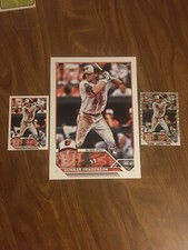 2023 Topps Baseball Gunner Henderson Lot. Oversized Card, Foil Board And Base.