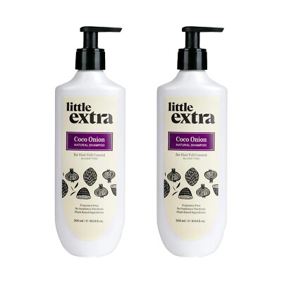 Little Extra Coco Onion Natural Shampoo For Hair Fall Control 300ml Pack of 2