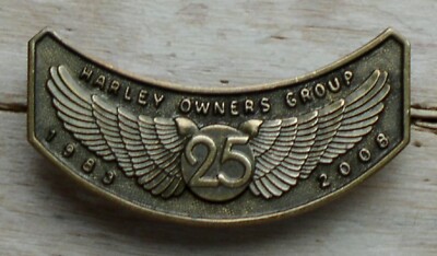 ''USED'' 2008 HARLEY OWNERS GROUP 25th HOG H.O.G. CHAPTER MEMBER ROCKER PIN