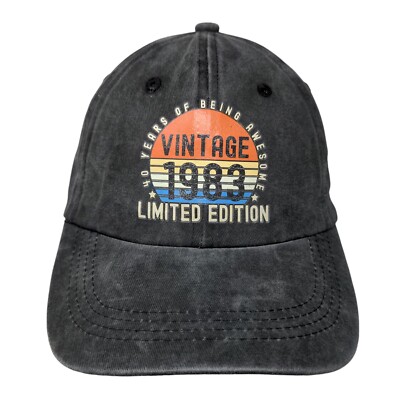 40 Years of Being Awesome Vintage 1983 Limited Edition Slideback Hat Gray OS