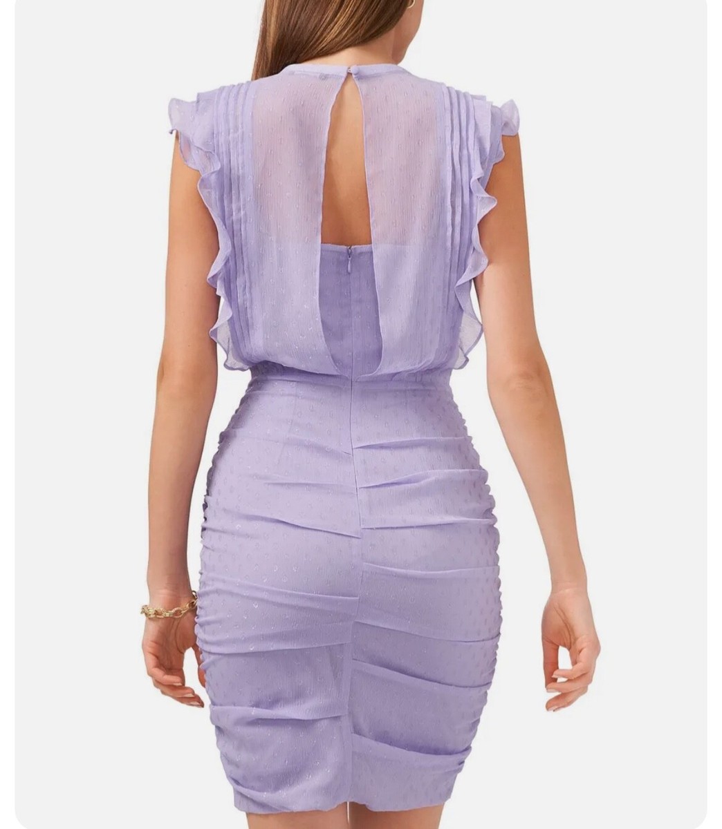 msk beaded ruched sheath dress Women's Ruffled Purple Size Large, $79 Size:6 US / 36 EU Embrace timeless elegance in Slit Dress Floral Print Shirt -