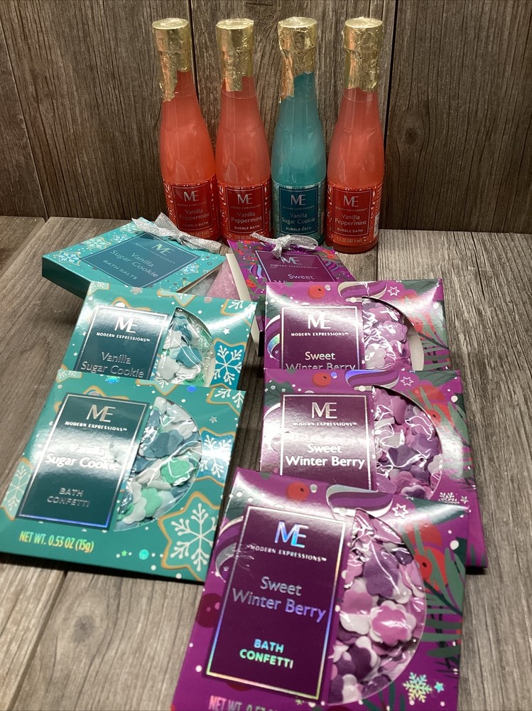 Modern Expressions Bubble Bath Bath Salts Bath Bath Confetti HUGE LOT NEW