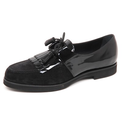E2910 scarpa donna nero TOD'S GOMMA XL scarpe shoe woman