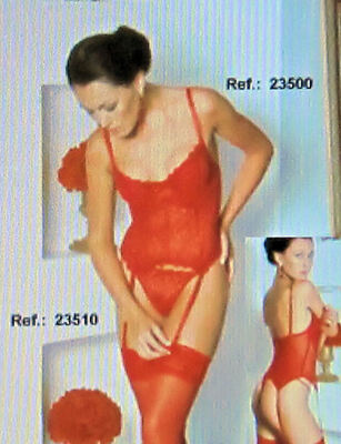 Body Fétish / Lingerie Sexy 'NO BODY ELSE' - Taille 40 (bonnet B) - Noir Et Rouge - Fabriqué En France - Neuf Avec étiquettes