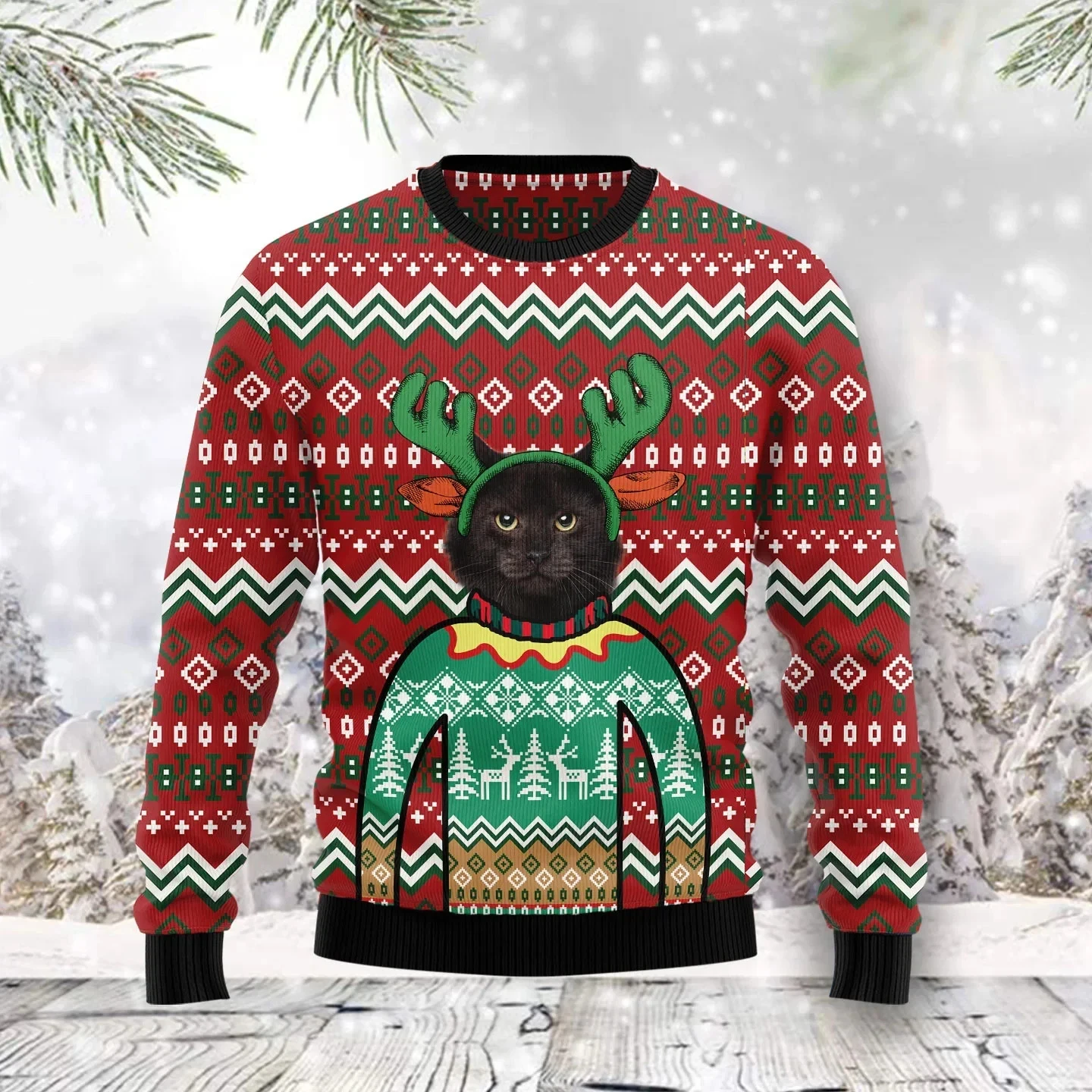Funny Cat 3D Ugly Sweater