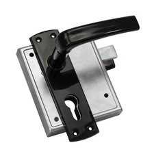 Aufschraub Kastenschloss Profilzylinder 60/55 DIN L/R 2-tourig hebende Falle