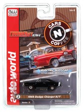 SC392B2 Auto World Thunderjet 1969 Dodge Charger R/T Black HO Scale Slot Car