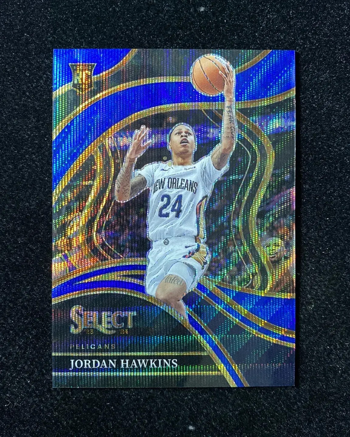 2023-24 Panini Select Courtside Blue Wave #280 Jordan Hawkins RC Rookie 17/75