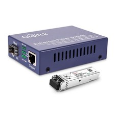 Gigabit Ethernet Media Converter, 10/100/1000Mbps Networks Ethernet to Fiber ...