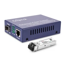 Gigabit Ethernet Media Converter, 10/100/1000Mbps Networks Ethernet to Fiber ...