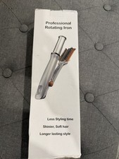 Rotating Iron Curling Iron Hair Styling Tool, Silver Professional Rotating Iron