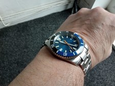 Automatic Watch Seiko Nh35 Movement 40mm Stainless Steel Case Blue Dial