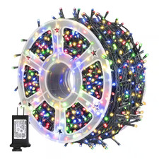 500 Lights 164 Ft. Indoor/Outdoor Plug-In Fairy LED Christmas String Light, Wate