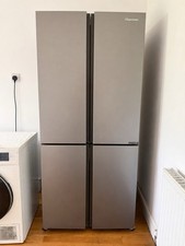 Fridgemaster American Style 4 Door Fridge Freezer- Grey/Inox Finish – Frost Free