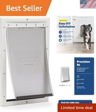 Brand New Plastic Pet Door - Large - White - Easy Install