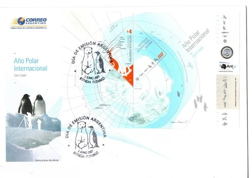 ARGENTINA 2007 INTERNATIONAL POLAR YEAR M/SHEET FIRST DAY COVER