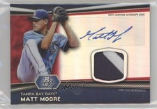 2012 Bowman Platinum Relic Red Refractor 3/25 Matt Moore #AR-MM Patch Auto k2j