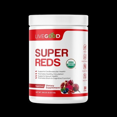 LIVE GOOD Organic Super Reds Gluten Free Keto Friendly Soy Free - 100% Vegan