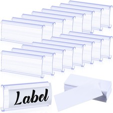 150 Pcs Wire Shelf Label Holders Wire Label Holder Plastic Shelf Tags for Wir...
