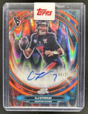 2025 Topps Cosmic Chrome CJ Stroud Equinox Auto Orange Galactic Refractor #/25