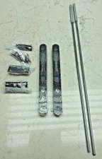 2 Penrod Door Flip Lever Flush Bolts W/16" Extension Rod W/ Strike Plates Bronze