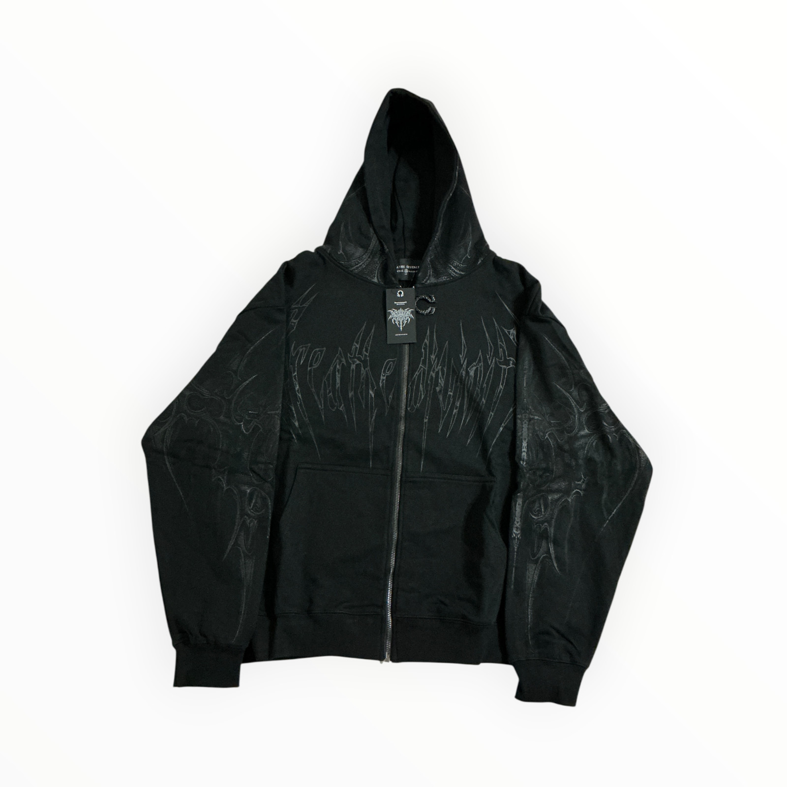 Breathe Divinity Oversized Zip Up Hoodie Darkness Men's Medium NWT