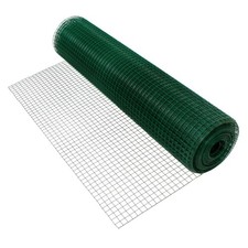 Grillage mailles clôture jardin fil volière galvanisée vert 1,05mm 25x25mm 25m