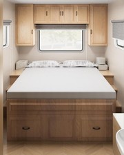 4" RV Memory Foam Mattress Topper with Soft Cover, CertiPUR-US, 53"x75