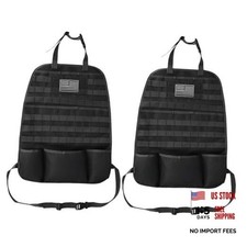 Tactical Molle Car Seat Back Organizer, Vehicle Panel Car Seat Back Black-2 Pcs