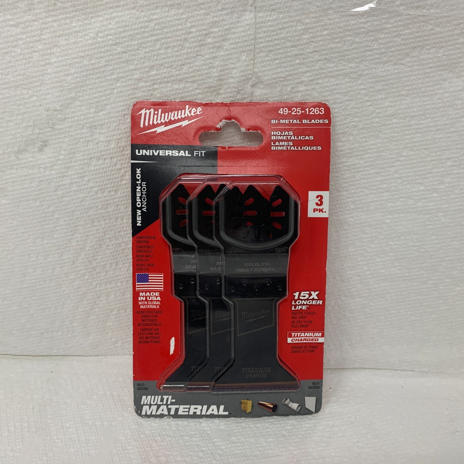 Milwaukee Bi-metal Titanium Charged Multi-tool Blades 49-25-