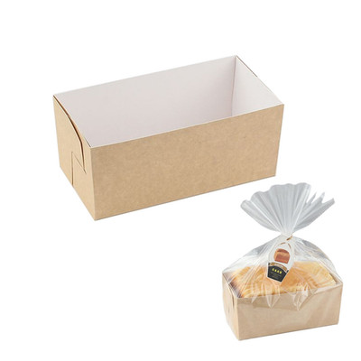 100Pcs Cake Bread Packaging Box Toast Paper Carton Bakery Boxes for Party AU