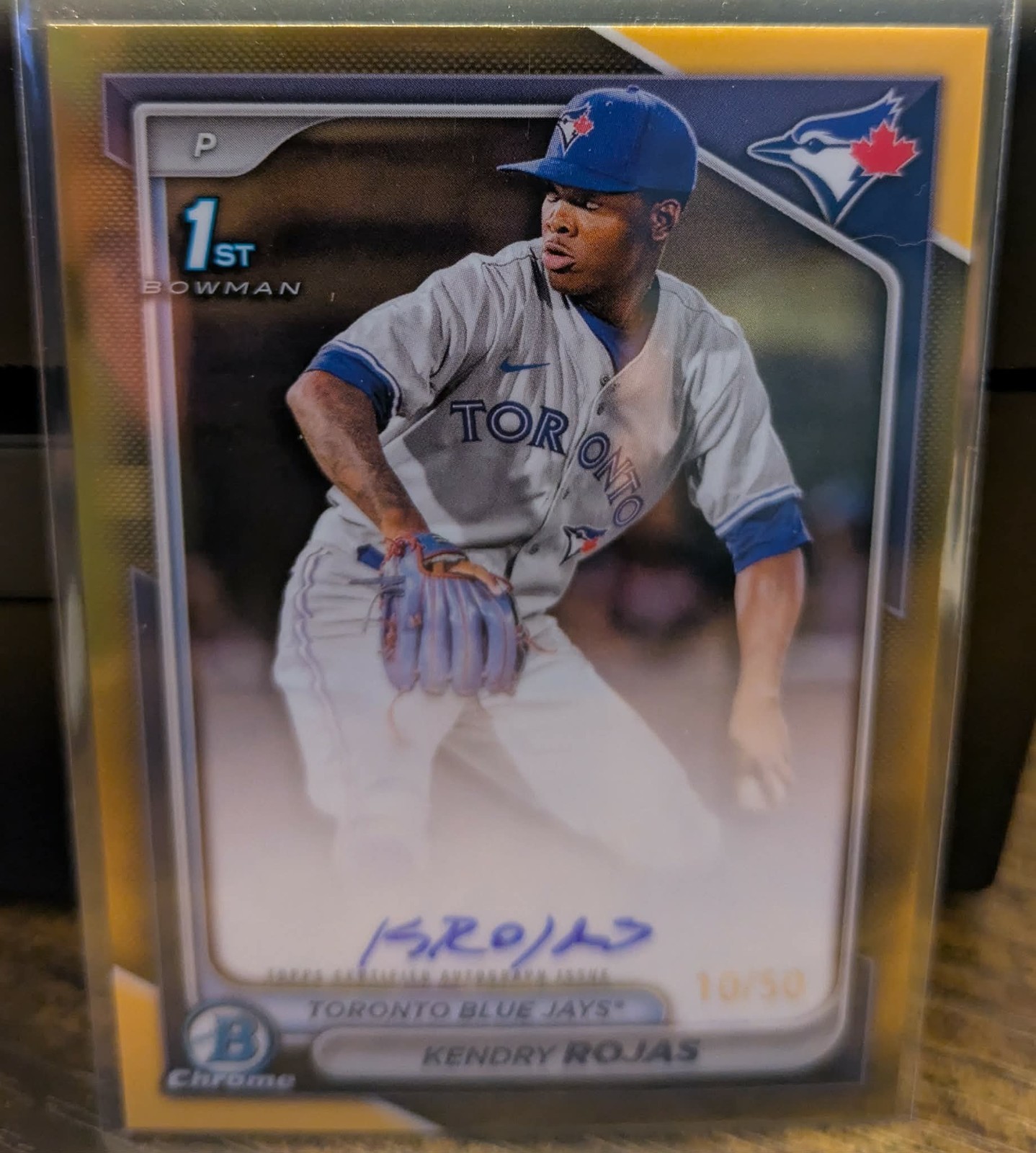 2024 Bowman Chrome Kendry Rojas 1st Bowman Auto Gold Refractor /50