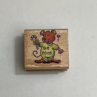 Stamp Craft Rubber Stamp  Be Nice Teddy 