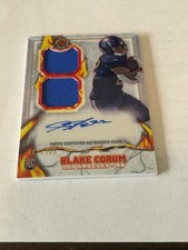 2025 TOPPS RESURGENCE  AUTO BLAKE CORUM IGNITE RAMS  ROOKIE DUAL PATCH  047/125