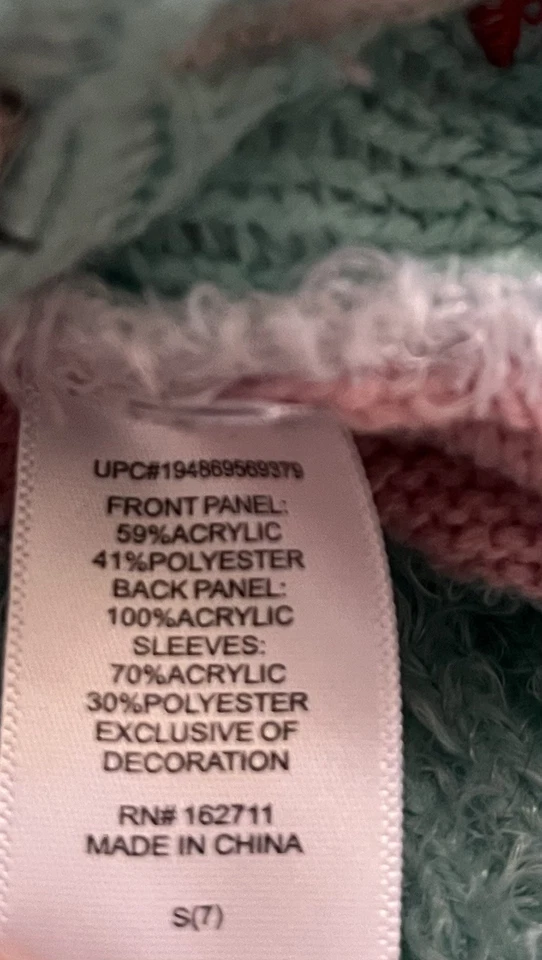 Suéter Pullover Rudolph el Reno Nariz Roja Niñas Talla 7 Foto 4 de 4