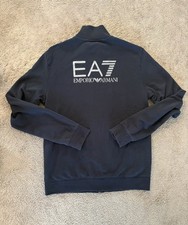 EA7 Emporio Armani Zip Up Black Sweatshirt Size Small